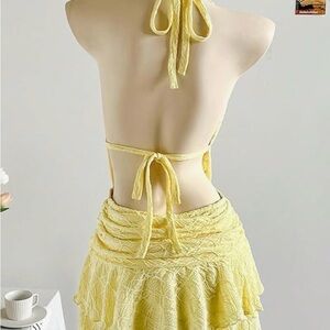 Amazon Yellow Backless Dress NWT